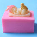 Silicone 3D Sleep Baby Shape Fondant Mould Cake Icing Mold Baking Tools DIY