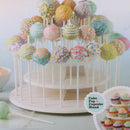 Cake Pop & Cupcake Stand , White Plastic 3 Layer Tray Display Rack Holder