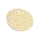 Gold Embossed Round Drink Cup Mat Leather Coasters for Wedding Party Gift