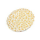 Gold Embossed Round Drink Cup Mat Leather Coasters for Wedding Party Gift