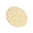 Gold Embossed Round Drink Cup Mat Leather Coasters for Wedding Party Gift