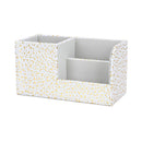 Gold PU Leather Pen Pencil Holder Stationery Container Desktop Organizer Mobile Phone/ Remote Control/ Card Holder Home Office Storage Box