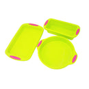3pcs/set Silicone Cake Mold Baking Pan Bread Toast Box Mould Bakeware Tray, Made of silicone material, tasteless, non-toxic