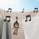 2x Black Plastic Music Note Clips Memo Clip Socks Clip Fixed Bed Sheet Paper