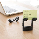 2x Black Plastic Music Note Clips Memo Clip Socks Clip Fixed Bed Sheet Paper