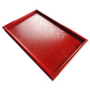 Red Solid Wood Plate Rectangle Tea Tray Dessert Plate Hotel Supplies 30x20x2cm