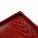 Red Solid Wood Plate Rectangle Tea Tray Dessert Plate Hotel Supplies 30x20x2cm