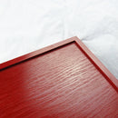 Red Solid Wood Plate Rectangle Tea Tray Dessert Plate Hotel Supplies 30x20x2cm