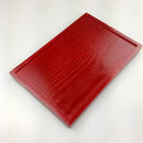 Red Solid Wood Plate Rectangle Tea Tray Dessert Plate Hotel Supplies 30x20x2cm