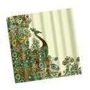 Bathroom Shower Curtain Green Peacock Extra Long With Rings 180 X 180cm (71''X71'') - Waterproof, Non Toxic, Eco-Friendly, No Chemical Odor, Rust Proof Grommets