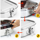 Stainless Steel Bento Lunch Box Outdoor Camping Picnic Food Container 1400ml