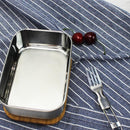 Portable Bento Lunch Box Stainless Steel Food Container Bamboo Lid Sushi Box