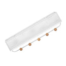 Multifunctional Home Storage Basket Wall Mount Rack Container with 5 Hooks