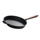 Cast Iron Frying Pan Skillet Grill Camping Fry Pan Kitchen Cookware 22cm