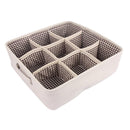 Cotton Linen Organizer Necklace Cosmetic Earring Display Box Jewelry Case for Beads, Small Parts, Crafts and More, 12'' x 12'' x 4