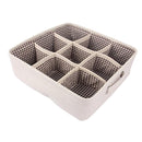 Cotton Linen Organizer Necklace Cosmetic Earring Display Box Jewelry Case for Beads, Small Parts, Crafts and More, 12'' x 12'' x 4