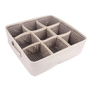 Cotton Linen Organizer Necklace Cosmetic Earring Display Box Jewelry Case for Beads, Small Parts, Crafts and More, 12'' x 12'' x 4