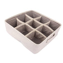 Cotton Linen Organizer Necklace Cosmetic Earring Display Box Jewelry Case for Beads, Small Parts, Crafts and More, 12'' x 12'' x 4