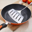 Stainless Steel Fried Fish Steak Pizza Chicken Wings Turner Slotted Spatula Kitchen Cooking Tool with Anti-scald Handle