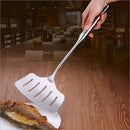 Stainless Steel Fried Fish Steak Pizza Chicken Wings Turner Slotted Spatula Kitchen Cooking Tool with Anti-scald Handle