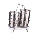 Stainless Chopsticks Cage Cutlery Storage Box Draining Rack Holder Silver