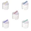 5pcs Cruets Condiment Spice Jar Storage Seasoning Container Kitchen Cabinet