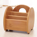 Desktop Storage Holder Bamboo Board Box Remote Control Bin Living Room,Handheld Electronic Devices & Media (Yellow) - Stock Your Home