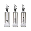Olive Oil Dispenser 3pcs Oil & Vinegar Dispensers Seasoning Bottles + Funnel