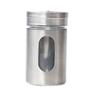 Sugar Pepper Powder Relish Food Spice Jar Stainless Steel Seasoning Box, Multi-purpose Air Tight Stay Fresh Tin Pour/Sift Shaker Lid