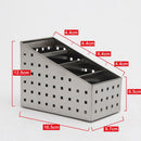 4 Compartment Storage Box Stationery Tableware Storage Hollow Out Container