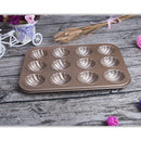 12-Cup Nonstick Madeleine Pan Baking Shell Mould Carbon Steel Madeleine Cake Pan