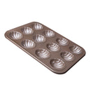 12-Cup Nonstick Madeleine Pan Baking Shell Mould Carbon Steel Madeleine Cake Pan