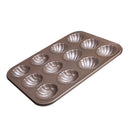 12-Cup Nonstick Madeleine Pan Baking Shell Mould Carbon Steel Madeleine Cake Pan