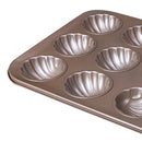12-Cup Nonstick Madeleine Pan Baking Shell Mould Carbon Steel Madeleine Cake Pan