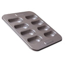 8 Cavity Non-stick Carbon Steel Mini Hotdog-shaped Cake Pan, Bread Mold for Oven Baking