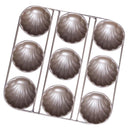 9-Cup Nonstick Madeleine Pan Baking Shell Mould Madeleine Cake Pan, Madeleine Bake Sheet, 24x24x2.8cm