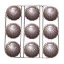 9-Cup Nonstick Madeleine Pan Baking Shell Mould Madeleine Cake Pan, Madeleine Bake Sheet, 24x24x2.8cm