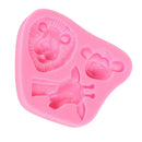 Silicone Fondant Cake Mould Pudding Pizza Chocolate Giraffe Monkey Lion Mold Baking DIY Sugarcraft Tool