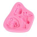 Silicone Fondant Cake Mould Pudding Pizza Chocolate Giraffe Monkey Lion Mold Baking DIY Sugarcraft Tool