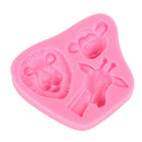 Silicone Fondant Cake Mould Pudding Pizza Chocolate Giraffe Monkey Lion Mold Baking DIY Sugarcraft Tool