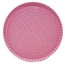 Carbon Steel Non Stick Pizza Tray Plate Pan Oven Safe Crisps Pie/Bread/Cake/Toast Dish Baking Tool Pink
