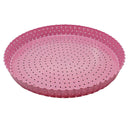 Carbon Steel Non Stick Pizza Tray Plate Pan Oven Safe Crisps Pie/Bread/Cake/Toast Dish Baking Tool Pink