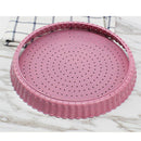 Carbon Steel Non Stick Pizza Tray Plate Pan Oven Safe Crisps Pie/Bread/Cake/Toast Dish Baking Tool Pink