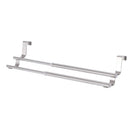 Expandable Towel Rack Hanger Over Door Double Bar Shelf for Kitchen Bathroom Cabinet Cupboard