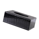 Crocodile Print Napkin Holder Leather Tissue Box Car Paper Storage Container 9.84x5.51x3.74 inch