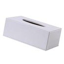 Desktop Tissue Holder White Office Box Napkin Organizer Toilet Paper Holder, Stylish Home Decoration 9.84x5.51x3.74 inch