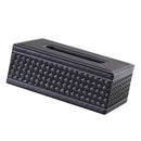 Kitchen Napkin Holder Livingroom Decor Black Knit Leather Tissue Dispenser, Stylish Home Decoration 9.84x5.51x3.74 inch
