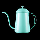 Coffee Pot Stainless Infuser Hand Drip Narrow Spout Kettle 700ml Mint Green for Blooming and Leaf Tea as Teakettle
