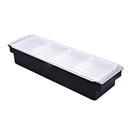 4 Compartment Condiment Server Caddy Removable Dishes Plastic Box Tray Great For Spices, Sauces, Dressings, Fruits, Picnic & BBQ, Kitchen Outdoor Use