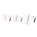 3pcs/set Clear Plastic Measuring Beaker Lightweight Outdoor Drinking Cup Mug